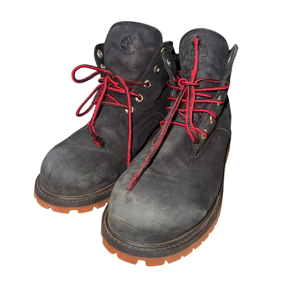 Timberland Waterproof Boots Boys 3 Pre-Owned Boots Black Nubuck ReBOTL A2KXR